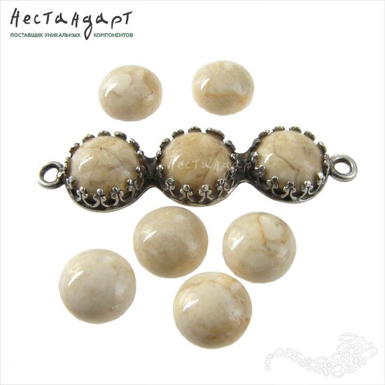 Кахолонг натуральный кабошон 8 мм, изображение 3