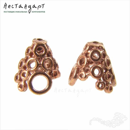 Конусовидные чашечки Bubbles Patina Copper 9 мм