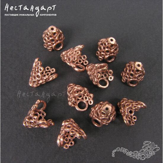 Конусовидные чашечки Bubbles Patina Copper 9 мм, изображение 3