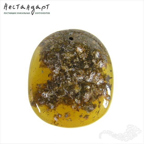 Янтарь натуральный Precious Nugget 36х30х9 мм, изображение 4