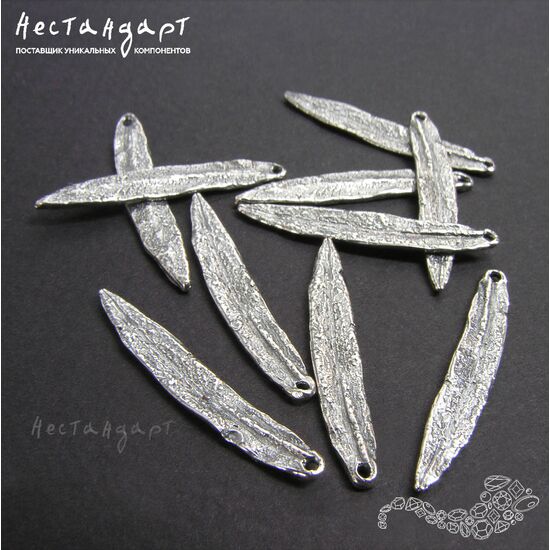 Подвеска Willow Leaf Silver Plated 30х5 мм, изображение 3