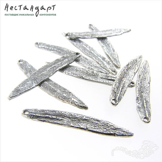 Подвеска Willow Leaf Silver Plated 30х5 мм, изображение 4