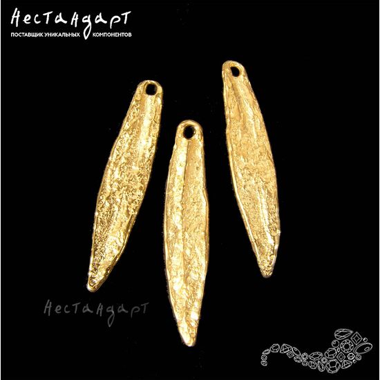 Подвеска Willow Leaf Gold Plated 25х5 мм