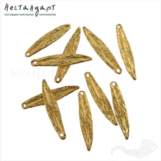 Подвеска Willow Leaf Gold Plated 25х5 мм, изображение 3