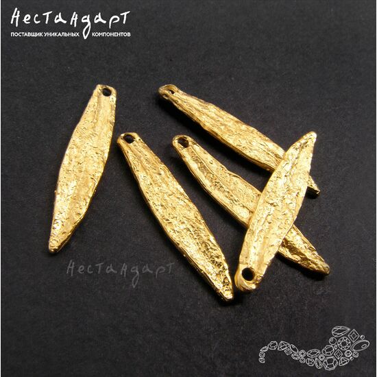 Подвеска Willow Leaf Gold Plated 25х5 мм, изображение 4