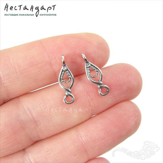 Коннектор Filigree Links Silver Plated 17х6 мм, изображение 2