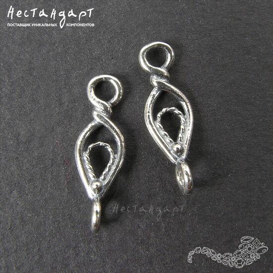 Коннектор Filigree Links Silver Plated 17х6 мм, изображение 4