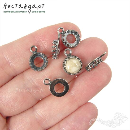 Сеттинг-подвеска JBB Silver Plated 8 мм, изображение 2