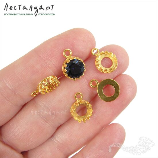 Сеттинг-подвеска JBB Gold Plated 8 мм, изображение 2