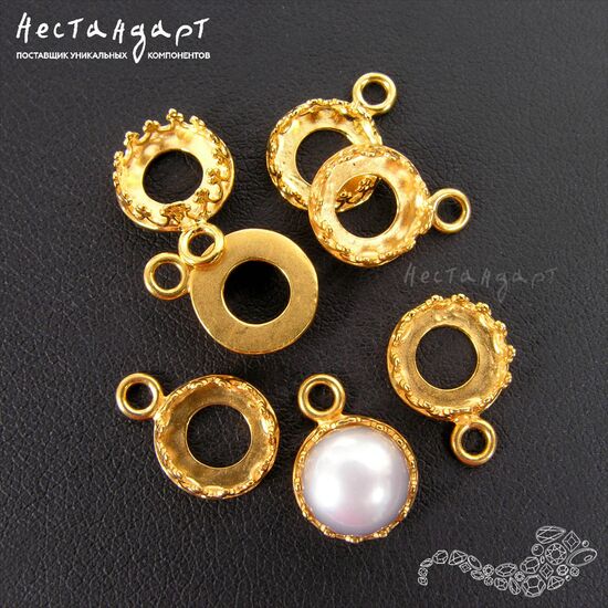 Сеттинг-подвеска JBB Gold Plated 8 мм, изображение 3