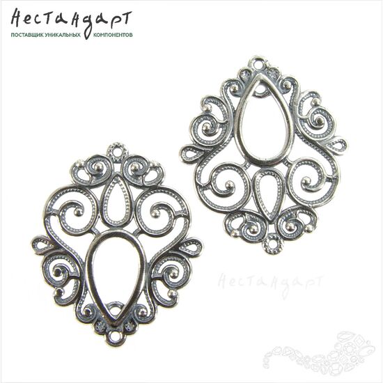 Коннектор Primavera Silver Plated 28х24 мм