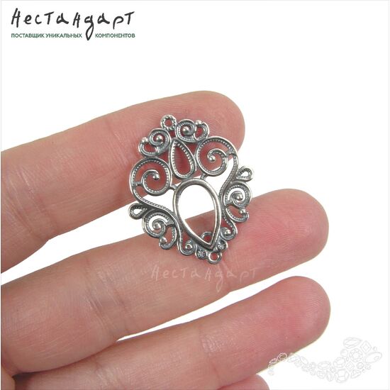 Коннектор Primavera Silver Plated 28х24 мм, изображение 2