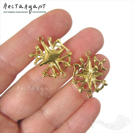 Подвеска-коннектор Southern Star латунь 25 мм, изображение 2