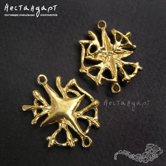 Подвеска-коннектор Southern Star латунь 25 мм, изображение 3