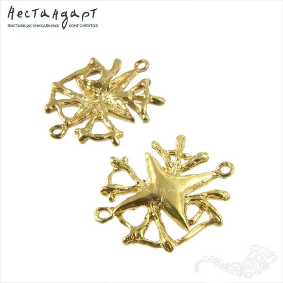 Подвеска-коннектор Southern Star латунь 25 мм, изображение 4