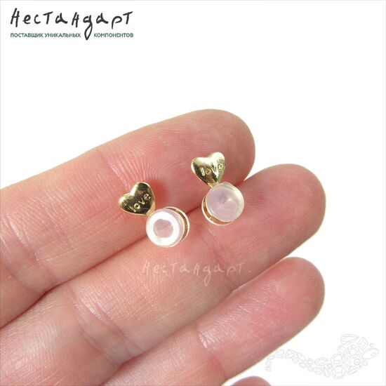 Заглушки комбинированные с поддержкой Love Gold Plated (пара), изображение 2