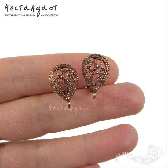 Швензы Autumn Patina Copper 17x10 мм (пара), изображение 2