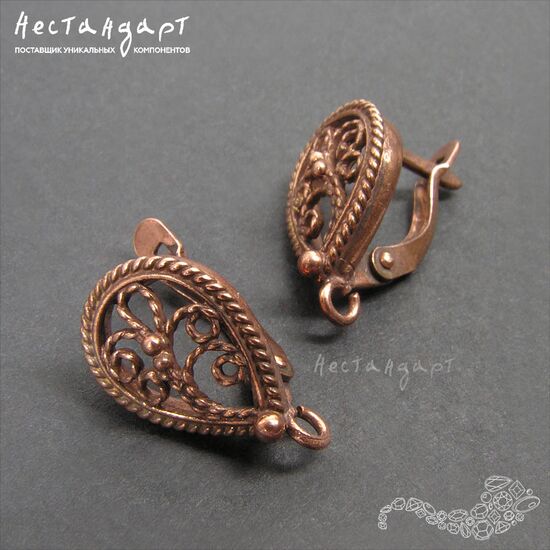 Швензы Autumn Patina Copper 17x10 мм (пара), изображение 3