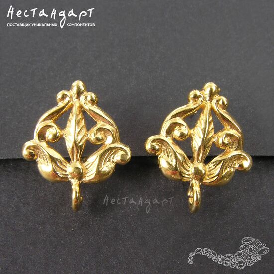 Швензы Lily Gold Plated 17х14 мм (пара), изображение 2