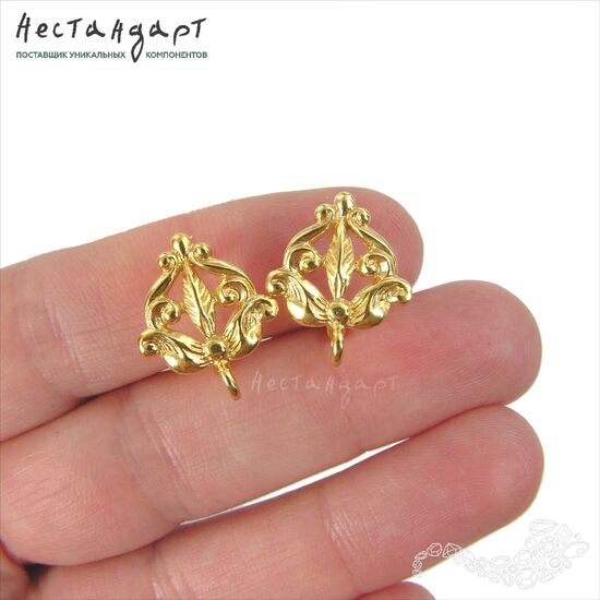 Швензы Lily Gold Plated 17х14 мм (пара), изображение 3