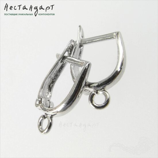 Швензы Flexure Rhodium Plated 15х2 мм (пара)