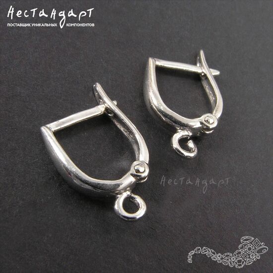 Швензы Flexure Rhodium Plated 15х2 мм (пара), изображение 3