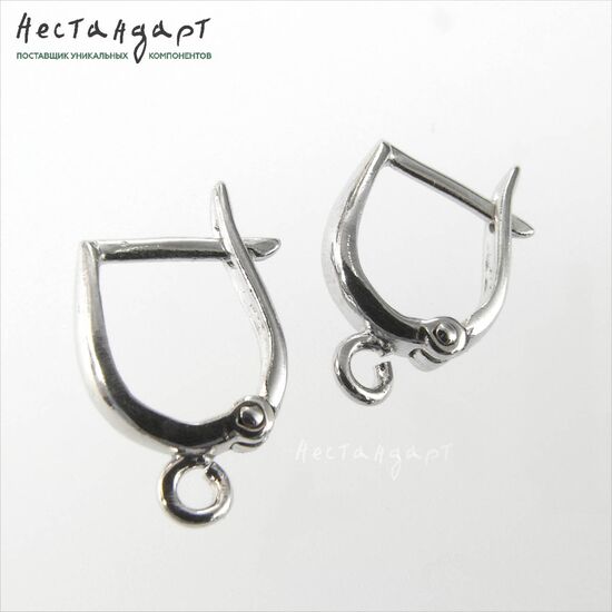 Швензы Flexure Rhodium Plated 15х2 мм (пара), изображение 4