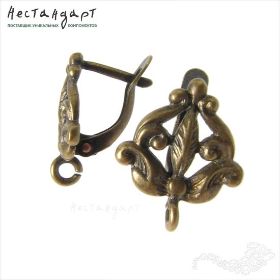 Швензы Lily Patina Bronze 17х14 мм (пара)