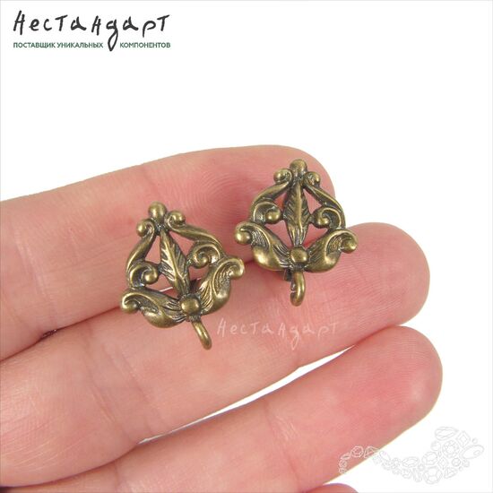 Швензы Lily Patina Bronze 17х14 мм (пара), изображение 2