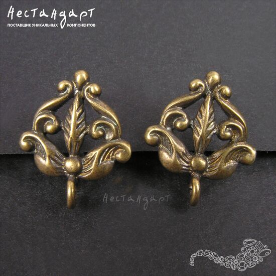 Швензы Lily Patina Bronze 17х14 мм (пара), изображение 3