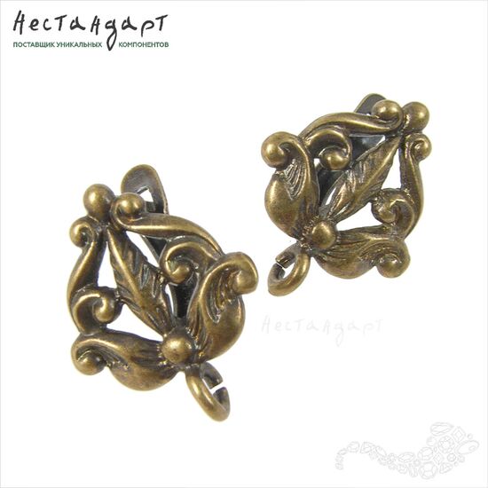 Швензы Lily Patina Bronze 17х14 мм (пара), изображение 4