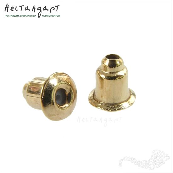 Стопперы-заглушки с силиконовым сердечником Bullet 6х5 мм (10 шт.) (Gold), Цвет: Gold