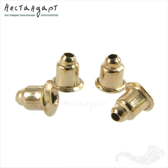 Стопперы-заглушки с силиконовым сердечником Bullet 6х5 мм (10 шт.) (Gold), Цвет: Gold, изображение 4