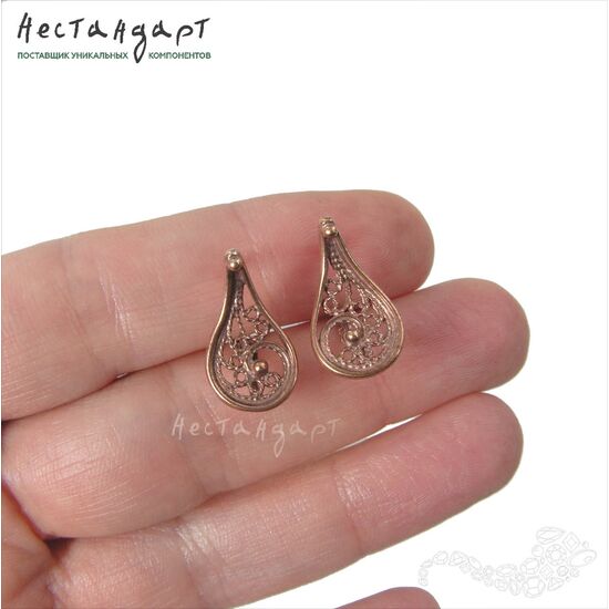 Швензы Oriental Patina Copper 18х10 мм (пара), изображение 3