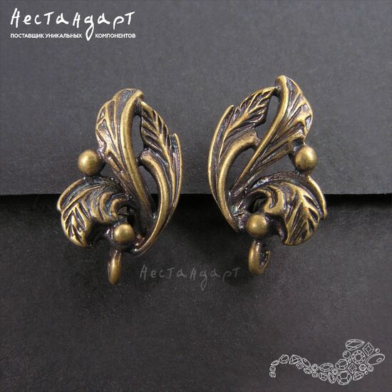 Швензы Forest Patina Bronze 17х10 мм (пара), изображение 2