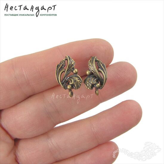 Швензы Forest Patina Bronze 17х10 мм (пара), изображение 3