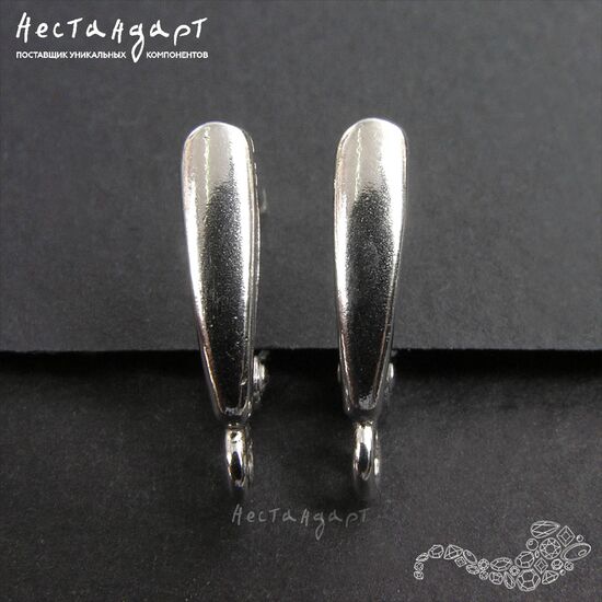 Швензы Classic Style Rhodium Plated 17х3 мм (пара)