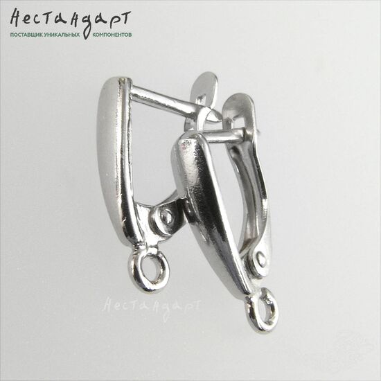 Швензы Classic Style Rhodium Plated 17х3 мм (пара), изображение 5