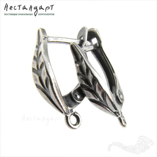 Швензы Sharp Leaf Silver Plated 18х4 мм (пара), изображение 4