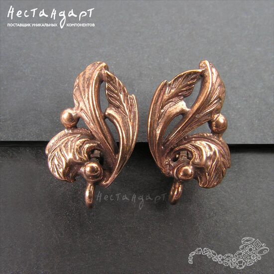 Швензы Forest Patina Copper 17х10 мм (пара)