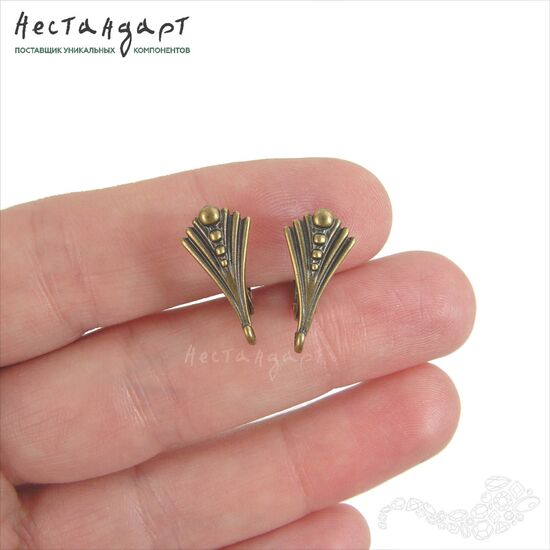 Швензы Clemente Patina Bronze 17х8 мм (пара), изображение 2