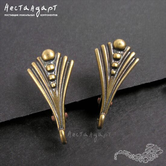 Швензы Clemente Patina Bronze 17х8 мм (пара), изображение 3