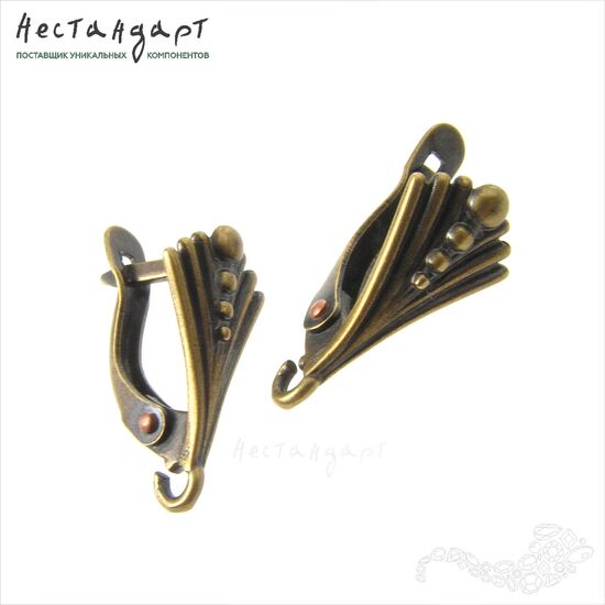 Швензы Clemente Patina Bronze 17х8 мм (пара), изображение 4