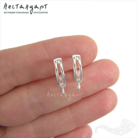 Швензы Parallel Bright Silver Plated 16х4 мм (пара), изображение 2