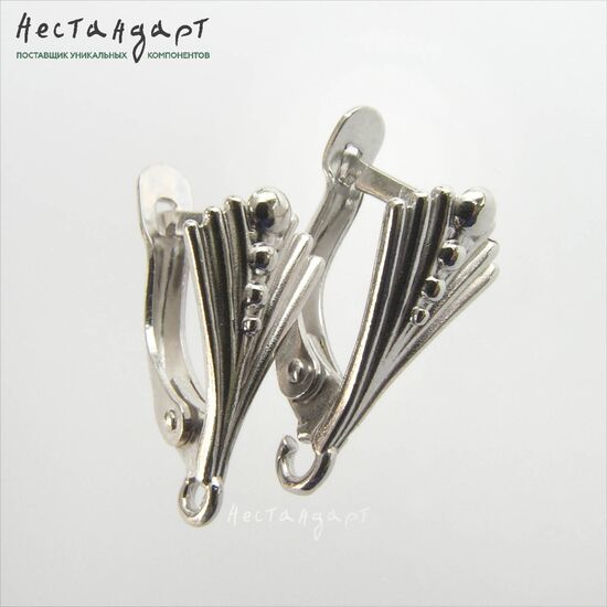 Швензы Clemente Rhodium Plated 17х8 мм (пара)