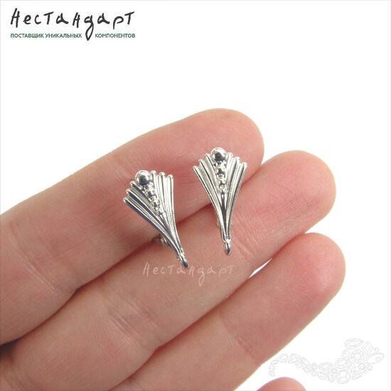 Швензы Clemente Rhodium Plated 17х8 мм (пара), изображение 2