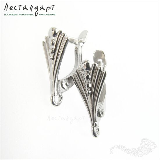 Швензы Clemente Rhodium Plated 17х8 мм (пара), изображение 4
