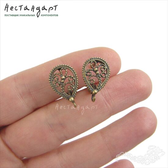 Швензы Autumn Patina Bronze 17x10 мм (пара), изображение 3