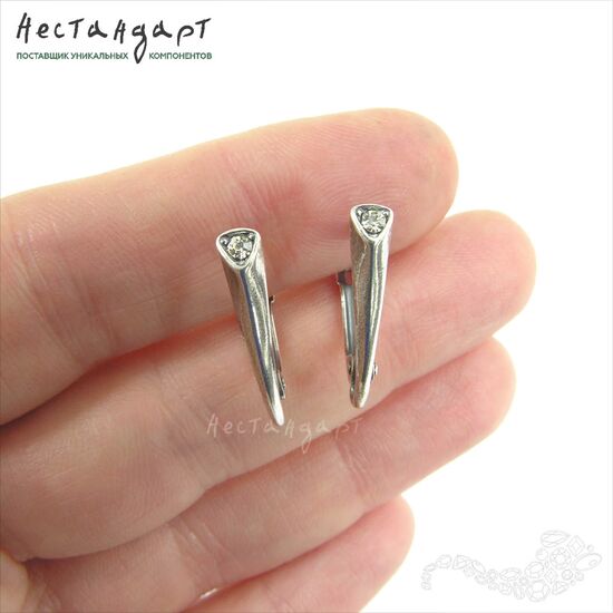 Швензы Art Déco Silver Plated 20x4 мм (пара), изображение 2