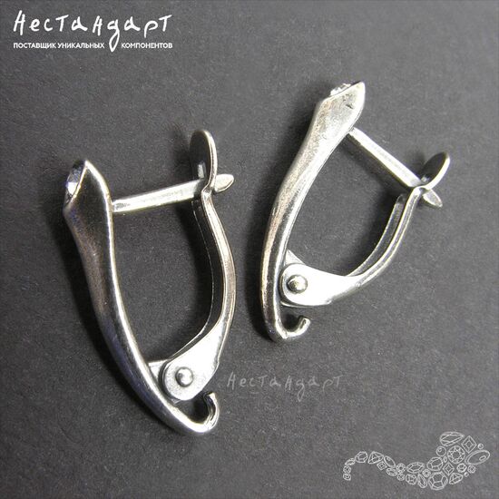 Швензы Art Déco Silver Plated 20x4 мм (пара), изображение 5